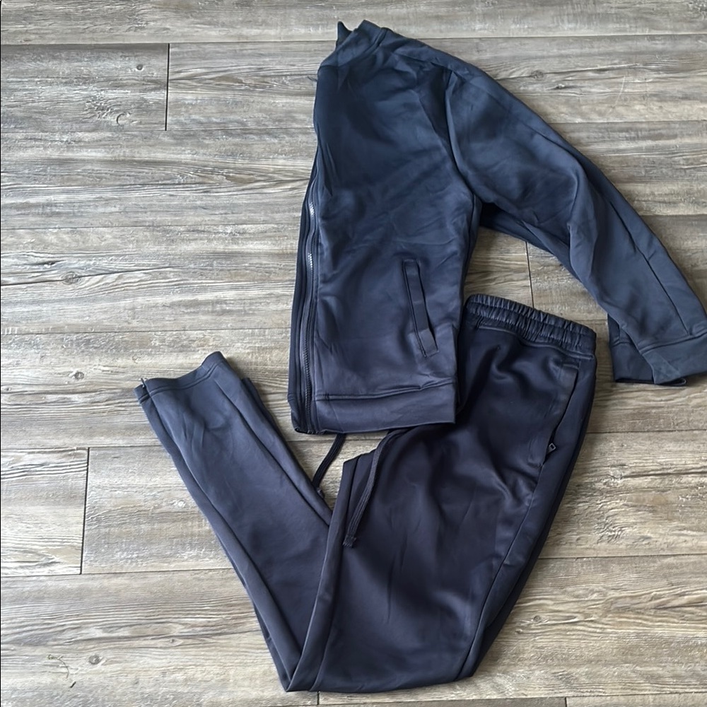 Men's Navy Track Jacket and Jogger Set - Unbranded